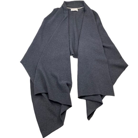 BROCHU WALKER Sorin Merino Wool Blend Wrap Vest Shale Melange XS - Picture 3 of 6